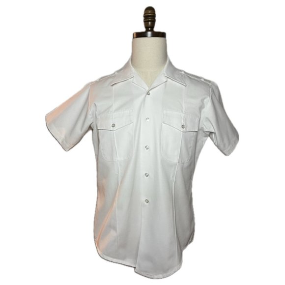 New With Tags - The Citadel Summer Leave White Short Sleeve Shirt - Picture 1 of 1